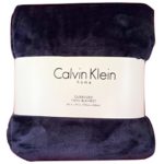 Calvin Klein CK Bed Throw Blanket Navy Blue (Oversize Twin)