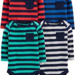 Simple Joys by Carter’s Baby Boys’ 4-Pack Soft Thermal Long Sleeve Bodysuits