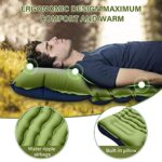 Yuzonc Camping Sleeping Pad, Ultralight Camping Mat with Pillow Built-in Foot Pump Inflatable Sleeping Pads Compact for Camping Backpacking Hiking Traveling Tent