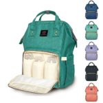 Diaper Backpack, Large Capacity Baby Bag, Multi-Function Travel Backpack Nappy Bags, Nursing Bag, Fashion Mummy, Roomy Waterproof for Baby Care, Stylish and Durable by Jewelvwatchro (Green)