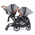 Contours Curve Tandem Double Stroller for Infant and Toddler – 360° Turning and Easy Handling Over Curbs, Multiple Seating Options, UPF50+ Canopies (Graphite Gray)