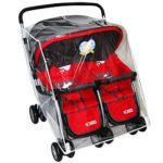 Jiyaru Twin Stroller Rain Cover Universal Buggy Waterproof Wind Dust Shield Review