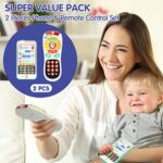 Toys for 1 Year Old Boy Gifts 2PCS Baby Phone& Remote Control Pack Music 1 Year Old Toys for Boys Baby Toys 12-18 Months Baby Toys 6 to 12 Months 1 2 Year Old Boy Birthday Gift Toys for 1 + Year Old