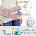 Baby Hip Carrier with Foldable Seat 180? Up-Down for Infant,Adjustable Straps Also as Waistband Extender,Huge Pockets,Ergonomic Waist Stool for Newborn to Toddlers Gift All-Seasons