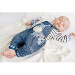 LvYinLi Cute Baby Boy Clothes Suit Toddler Boys’ Striped long Sleeve T-Shirt+Denim Overalls Jumpsuit Pants Outfits Sets (9-15 months, Blue)