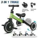 XJD 3 in 1 Kids Tricycles for 1-3 Years Old Kids Trike 3 Wheel Toddler Bike Boys Girls Trikes for Toddler Tricycles Baby Bike Trike Upgrade 2.0