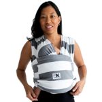 Baby K’tan Print Baby Wrap Carrier, Infant and Child Sling – Charcoal Stripe XL (Women’s Dress Size 22-24 / Men’s Jacket Size 47-52) Newborn up to 35 lbs. Best for Babywearing