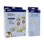 Podee Hands-Free Baby Bottle Combo Pack- Complete Handsfree Feeding System (Twin Pack) + Tube and Nipple Replacements …