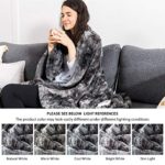 Bedsure Heated Blanket Twin 66×90 Inch, 3 Heating Settings, 2/4/8H Timer, Auto-0ff – Fast Heating Electric Blanket Twin – Low Voltage Super Soft Faux Fur Tie Dye Fleece Blanket, Grey