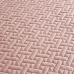Exclusivo Mezcla 2-Piece Twin Size Quilt Set with Pillow Sham, as Bedspread/Coverlet/Bed Cover(Basket Wave Pale Blush) – Soft, Lightweight, Reversible& Hypoallergenic