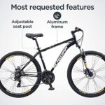 Schwinn GTX Elite Comfort Adult Hybrid Bike, Dual Sport Bicycle, 18-Inch Aluminum Frame, 24-Speed Trigger Shifters, Black/Yellow