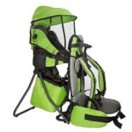 Clevr Premium Cross Country Baby Backpack Hiking Child Carrier with Stand and Sun Shade Visor Kid Toddler, Green | Lightweight – 5lbs | 1 Year Limited Warranty