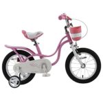 RoyalBaby Little Swan Elegant Girl’s Bike, 14-16-18 inch Wheels, Pink and White
