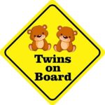 StickerTalk 6in x 6in Girl Twins on Board Magnet