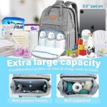 Fandiar Diaper Bag Backpack, Diaper Bag with Changing Station Baby Diaper Bags for Boys Girls Portable Large Capacity Waterproof Mommy Bag Bassinet Travel Backpack, Baby Shower Gifts