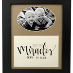 All Thing For Mom Sometimes Miracles Come in Pairs Twins Picture Frame with Burlap Mat 8×10