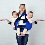 Malishastik Blue Baby Carrier Twins, Baby Carrier for Twins, Twin Carrier, Twin Baby Carrier, Baby Twins, Twins Carrier