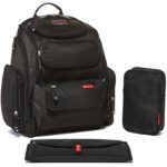 Bag Nation Diaper Bag Backpack with Stroller Straps, Changing Pad and Sundry Bag – Black