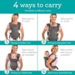 Infantino Flip Advanced 4-in-1 Carrier – Ergonomic, convertible, face-in and face-out front and back carry for newborns and older babies 8-32 lbs