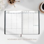 2024 Planner Weekly and Monthly – Hourly Appointment Book 2024 – Softcover, Twin-Wire Binding – Teacher Planner, Simple Design for Productivity – 8.5 x 11