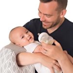 Itzy Ritzy Infant Nursing Pillow – Milk Boss Breastfeeding and Bottle Feeding Pillow and Positioner – Rotates Around Arm to Offer a Custom Fit and Relieve Arm Strain, Platinum Helix