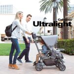 Joovy Caboose Ultralight Sit and Stand Double Stroller with Rear Bench and Standing Platform, 3-Way Reclining Seats, Optional Rear Seat, and Universal Car Seat Adapter (Black)