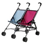 Mommy & Me Twin Doll Stroller for 1 Boy Doll and 1 Girl Doll