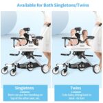 Single?Double Stroller, Foldable Double Stroller Newborn and Toddler with Umbrella, Compact Lightweight Strollers for Infant & Toddler with Storage Basket, Single?Twin Stroller for Baby Aged 0-6 Years