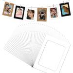 Vhzozx Cardboard picture frame 5×7 Paper Photo Frame frames,photo frames collage for wall decor cardboard photo frames collage picture frame photo clips jute twine (white frame 30 pack)