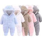 XMWEALTHY Baby Clothes Winter Coats Unisex Newborn Cute Jumpsuit Romper Coats Outfits Baby Shower Gifts Registry for Baby Light Blue S
