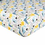 Crib Sheet UOMNY 100% Natural Cotton Crib Fitted Sheets Baby Sheet Set for Standard Crib and Toddler mattresses Nursery Bedding Sheet for Boys and Girls 1 Pack Brachiosaurus Dinosaur Pattern