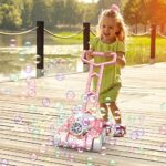 Bubble Machine,Bubble Blower Maker,Bubble Lawn Mower for Toddlers 1-3,Summer Outdoor Push Backyard Toys,Wedding Party Favors,Christmas Birthday Gifts for Preschool Baby Boys Girls…
