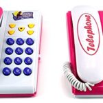 Toy Twin Telephones Wired Intercom Children’s Kid’s Toy Telephone Set w/ 2 Telephones, Ringing Sound, Talk to Each Other