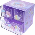 Little Twin Stars Compact Desktop 3-Drawer Organizer Plastic Storage Box Stationery Jewelry Cosmetic Craft Medicine Case