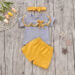 Baby Boy Girl Brother and Sister Matching Outfits Short Sleeve Tops + Shorts Set