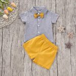 puseky Baby Girls Boys Short Sleeve T-Shirt Tops Short Pants Brother and Sister Matching Outfits Set (6M-12M, Brother)